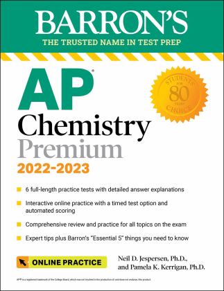 AP Chemistry Premium, 2022-2023: Comprehensive Review with 6 Practice Tests + an Online Timed Test Option  9781506264103 Front Cover
