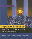 Applied Statistics for Public and Nonprofit Administration 7th 9780495501107 Front Cover