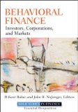 Behavioral Finance Investors, Corporations, and Markets cover art