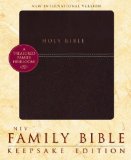 NIV Family Bible (Keepsake Edition), Leathersoft, Red Letter [Burgundy]  9780310438120 Front Cover
