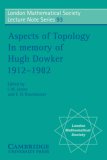 Aspects of Topology In Memory of Hugh Dowker 1912-1982 1985 9780521278157 Front Cover