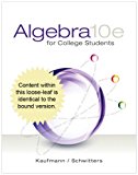 Algebra for College Students 10th 9781305081161 Front Cover