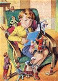 Boy Reading to Toys - Greeting Card 2010 9781595835161 Front Cover