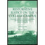 Restorative Justice on the College Campus Promoting Student Growth and Responsibility, and Reawakening the Spirit of Campus Community cover art