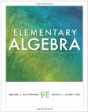 Elementary Algebra 9th 2010 9781439049174 Front Cover