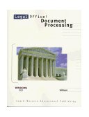 Legal Office Document Processing 1997 9780538719186 Front Cover