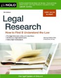 Legal Research How to Find and Understand the Law 16th 2012 9781413316186 Front Cover