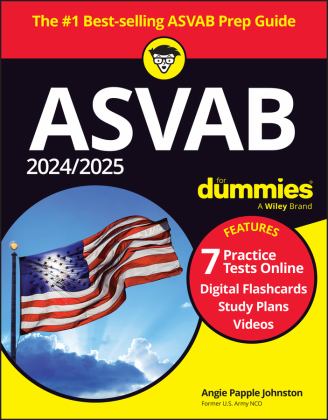 2024/2025 ASVAB for Dummies Book + 7 Practice Tests + Flashcards + Videos Online 13th 9781394241187 Front Cover