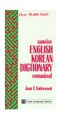Concise English-Korean Dictionary 1989 9780804801188 Front Cover