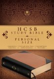 HCSB Study Bible Personal Size, Black/Tan LeatherTouch Portfolio  cover art