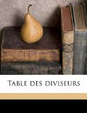 Table des Diviseurs 2010 9781149552193 Front Cover