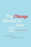 Chicago Manual of Style, 16th Edition  cover art