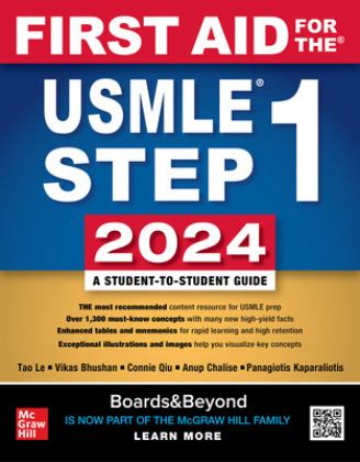    FIRST AID FOR USMLE STEP 1 2024  9781266077203 Front Cover