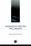 Advances in Written Text Analysis  9780415095204 Front Cover