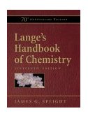 Lange's Handbook of Chemistry, 70th Anniversary Edition  cover art
