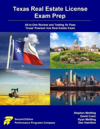 Texas Real Estate License Exam Prep All-In-One Review and Testing to Pass Texas' Pearson Vue Real Estate Exam  9780915777211 Front Cover