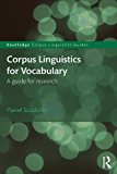 Corpus Linguistics for Vocabulary A Guide for Research  9781138187221 Front Cover