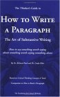 How to Write a Paragraph The Art of Substantive Writing cover art