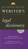 Random House Webster's Pocket Legal Dictionary, Third Edition 3rd 2007 Large Type  9780375722233 Front Cover