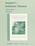 Student's Solutions Manual for Probability and Statistics for Engineers and Scientists 9th 9780134116235 Front Cover