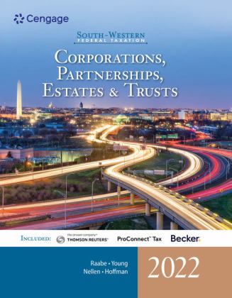 South-Western Federal Taxation 2022 Corporations, Partnerships, Estates and Trusts (Intuit ProConnect Tax Online and RIA CheckpointÃ¯Â½, 1 Term Printed Access Card) 45th 9780357519240 Front Cover