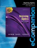 ECompanion for Aufmann/Lockwood's Beginning Algebra, 1st 2010 9780840054241 Front Cover