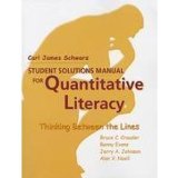 Student Solutions Manual for Quantitative Literacy  cover art