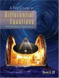 First Course in Differential Equations With Modeling Applications 9th 2008 9780495108245 Front Cover