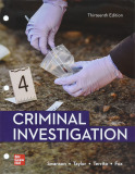 Looseleaf for Criminal Investigation 13th 9781264169245 Front Cover