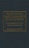 Harp Music Bibliography Supplement Compositions for Solo Harp and Harp Ensemble 2002 9780810841246 Front Cover