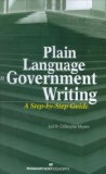 Plain Language in Government Writing A Step-By-Step Guide  9781567262247 Front Cover