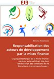 Responsabilisation des Acteurs de Dï¿½veloppement Par la Micro Finance 2011 9786131589249 Front Cover