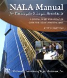 NALA Manual for Paralegals and Legal Assistants 5th 2009 9781435400252 Front Cover
