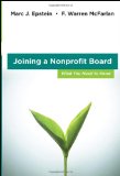 Joining a Nonprofit Board What You Need to Know  9780470931257 Front Cover