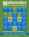 Mathematics for Elementary Teachers, Student Hints and Solutions Manual A Contemporary Approach cover art