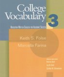 College Vocabulary 3 English for Academic Success 2004 9780618230266 Front Cover