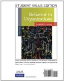 Behavior in Organizations, Student Value Edition  cover art