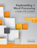 Keyboarding and Word Processing Complete Course Lessons 1-110 20th 9781337103275 Front Cover