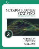 Modern Business Statistics 3rd 2008 Student Manual, Study Guide, etc.  9780324598278 Front Cover