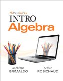 MyLab Math for Grimaldo/Robichaud INTRO Algebra-PLUS Worktext  cover art