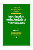 Introduction to the Analysis of Metric Spaces 1987 9780521359283 Front Cover
