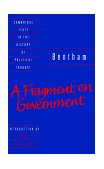 Bentham A Fragment on Government 1988 9780521359290 Front Cover