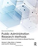 Public Administration Research Methods Tools for Evaluation and Evidence-Based Practice 2nd 9781138059290 Front Cover