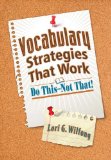 Vocabulary Strategies That Work: Do This-not That!  9781596672291 Front Cover