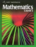 Holt Mcdougal Mathematics Student Edition Course 3 2010 cover art