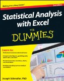 Statistical Analysis with Excel for Dummies 3rd 9781118464311 Front Cover