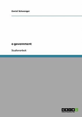 e-government 2008 9783638886321 Front Cover
