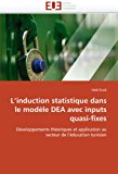 Induction Statistique Dans le Modï¿½le Dea Avec Inputs Quasi-Fixes 2011 9786131559327 Front Cover