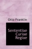 Sententiae Curiae Regiae 2009 9781103109333 Front Cover