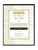 Applause First Folio of Shakespeare in Modern Type Comedies, Histories and Tragedies